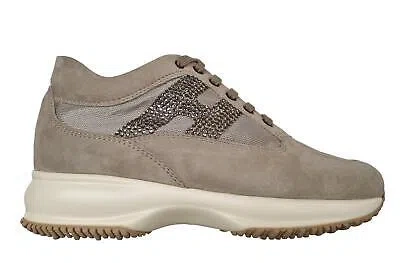Pre-owned Hogan Woman Interactive H Strass Hxw00n02011fi70kl4 Beige