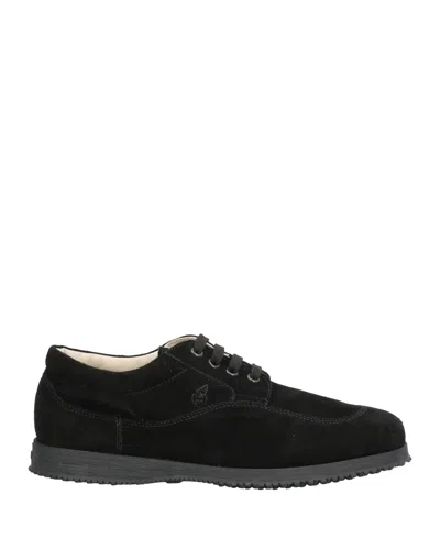 Hogan Lace-up Shoes In Black