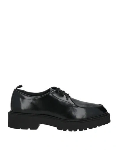Hogan Woman Lace-up Shoes Black Size 9 Soft Leather