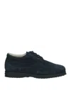 Hogan Woman Lace-up Shoes Midnight Blue Size 5.5 Soft Leather