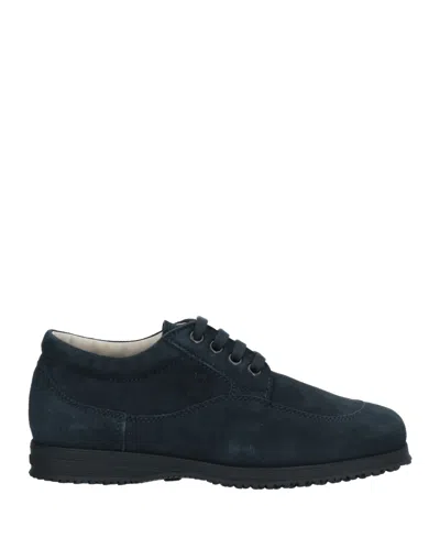 Hogan Woman Lace-up Shoes Midnight Blue Size 5.5 Soft Leather