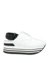 Hogan Woman Lace-up Shoes White Size 7.5 Soft Leather