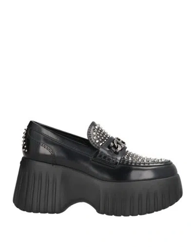 Hogan Woman Loafers Black Size 7 Leather