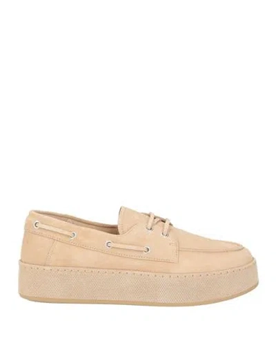 Hogan Woman Loafers Blush Size 8.5 Leather In Nude