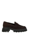 Hogan Refined Leather Shoes With Chunky Sole In Brown