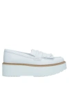 Hogan Platform Fringed Loafers In White
