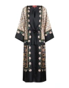 Hogan Woman Midi Dress Black Size M Silk In Black