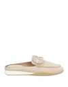 Hogan Woman Mules & Clogs Beige Size 4.5 Leather In Multi