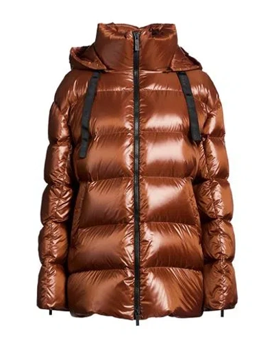 Hogan Woman Puffer Brown Size M Polyamide