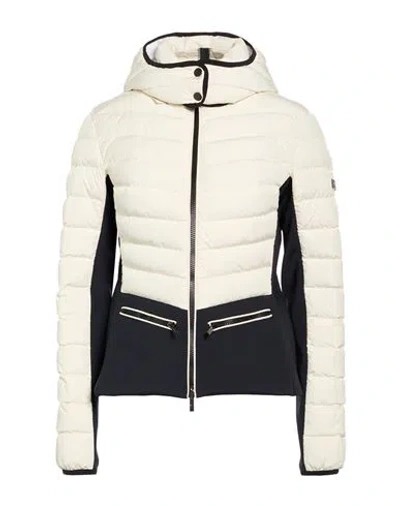 Hogan Woman Puffer Ivory Size L Polyamide In White