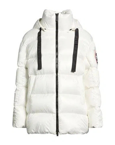 Hogan Woman Puffer White Size Xl Polyamide