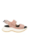 Hogan Woman Sandals Antique Rose Size 8 Textile Fibers In Pink