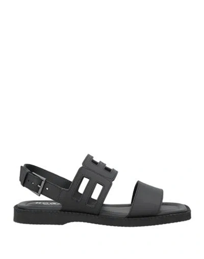 Hogan Woman Sandals Black Size 5.5 Leather