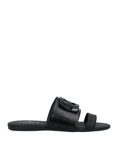 Hogan Sandals In Black