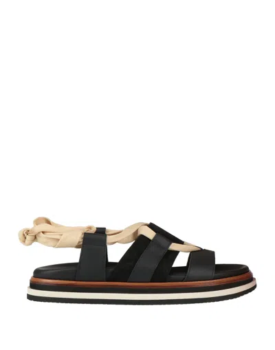 Hogan Sandals In Black