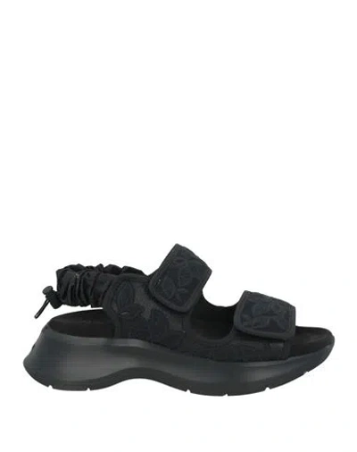 Hogan Woman Sandals Black Size 8 Textile Fibers
