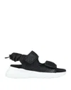 Hogan Touch-strap Chunky Sandals In Black
