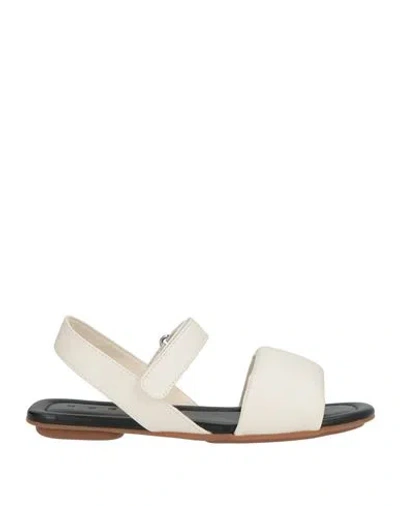 Hogan Woman Sandals Off White Size 5.5 Leather