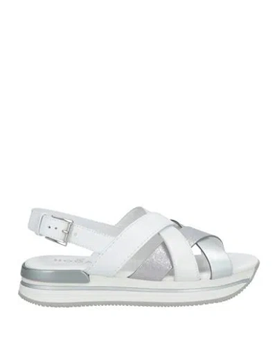 Hogan Woman Sandals Off White Size 7 Leather