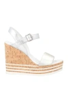 Hogan Woman Sandals Silver Size 8 Leather In Silver