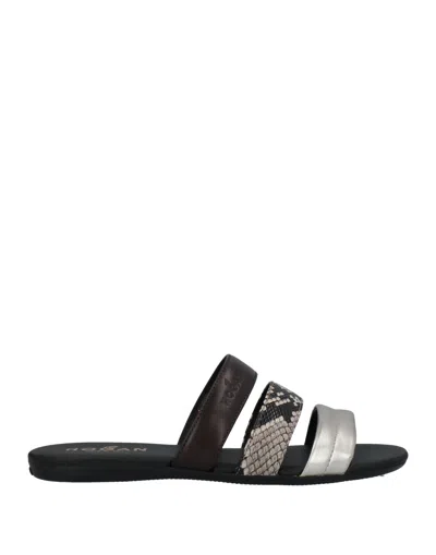 Hogan Sandals In Silver