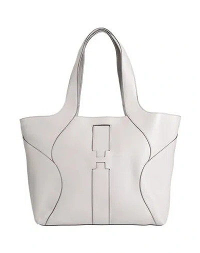 Hogan Woman Shoulder Bag Grey Size - Calfskin