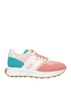 Hogan Woman Sneakers Antique Rose Size 5.5 Leather, Textile Fibers In Pink