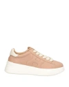 Hogan Woman Sneakers Antique Rose Size 7 Leather In Pink