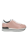 Hogan Woman Sneakers Antique Rose Size 8 Leather In Pink