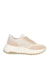 Hogan H669 Lace-up Model With Leather And Suede Details In White