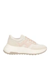 Hogan Hi-fi Ivory And Pink Sneakers In White