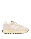 Hogan Midi H222 Suede Platform Sneakers In Beige
