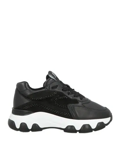 Hogan Woman Sneakers Black Size 5 Leather