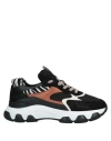 Hogan Hyperactive Panelled Chunky Sneakers In Black