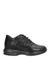 Hogan Interactive Sneakers With Toggled Tongue And Side H Logo In Black