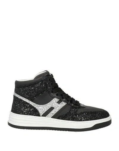 Hogan Woman Sneakers Black Size 6 Leather