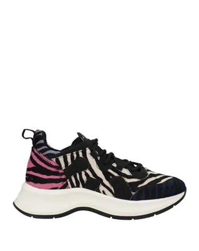 Hogan Woman Sneakers Black Size 7 Calfskin