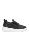 Hogan Black Tech Fabric Sneakers In Black