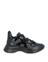 Hogan Woman Sneakers Black Size 7.5 Calfskin In Black