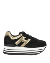 Hogan Woman Sneakers Black Size 8 Leather