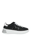 Hogan Woman Sneakers Black Size 8 Leather In Black