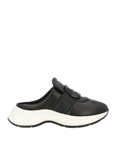 Hogan Woman Sneakers Black Size 8 Leather
