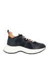 Hogan Woman Sneakers Black Size 8 Leather, Textile Fibers