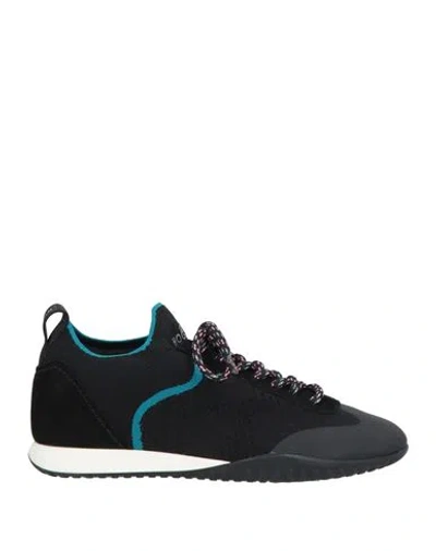 Hogan Woman Sneakers Black Size 8 Textile Fibers