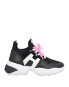 Hogan Interaction Contrasting-laces Sneakers In Black