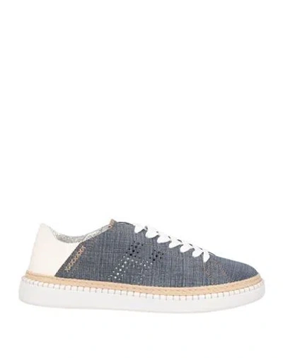 Hogan Woman Sneakers Blue Size 10 Leather