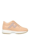 Hogan Woman Sneakers Blush Size 9 Soft Leather In Pink