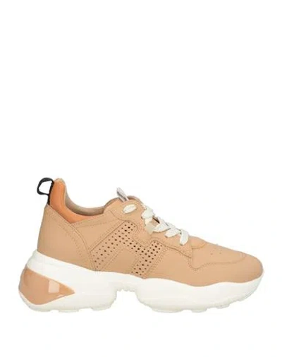 Hogan Woman Sneakers Blush Size 7.5 Leather In Pink