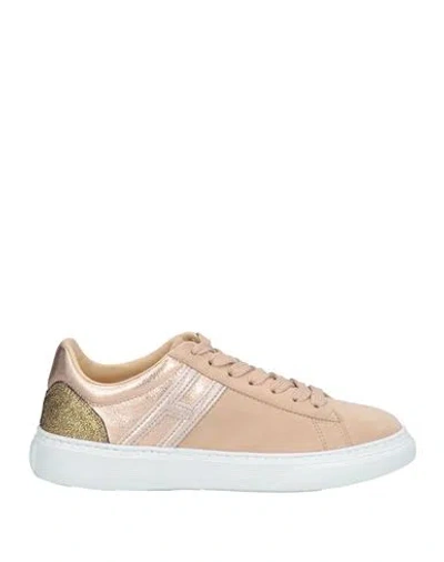 Hogan Woman Sneakers Blush Size 8 Leather In Pink