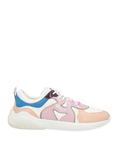 Hogan Woman Sneakers Blush Size 8 Leather, Textile Fibers In Pink